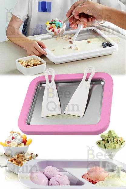 BodyLight®Ev Tipi Spatulalı Kore Tarzı Rulo Dondurma Tavası