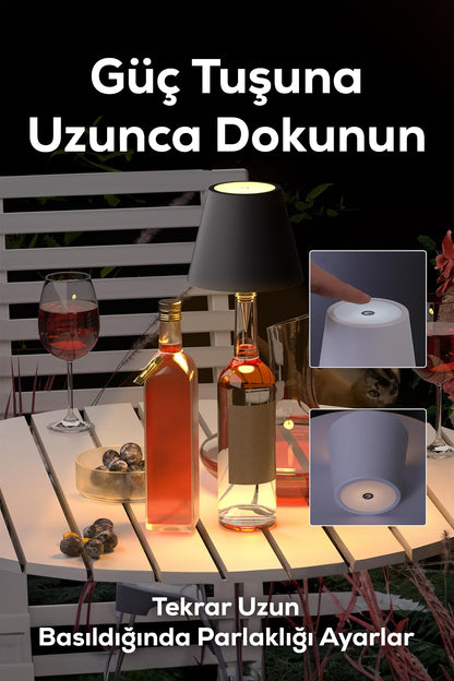 Şarjlı Kablosuz LED Şişe Başlıklı Lamba