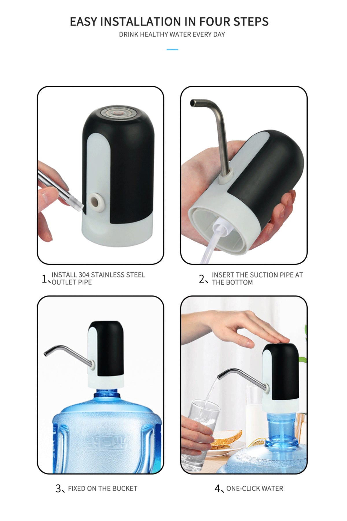 Şarjlı Otomatik Damacana Su Pompası