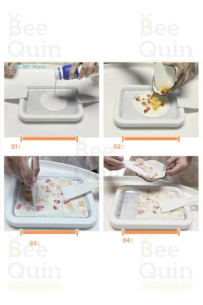 BodyLight®Ev Tipi Spatulalı Kore Tarzı Rulo Dondurma Tavası