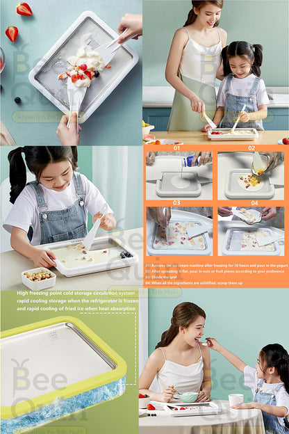 BodyLight®Ev Tipi Spatulalı Kore Tarzı Rulo Dondurma Tavası